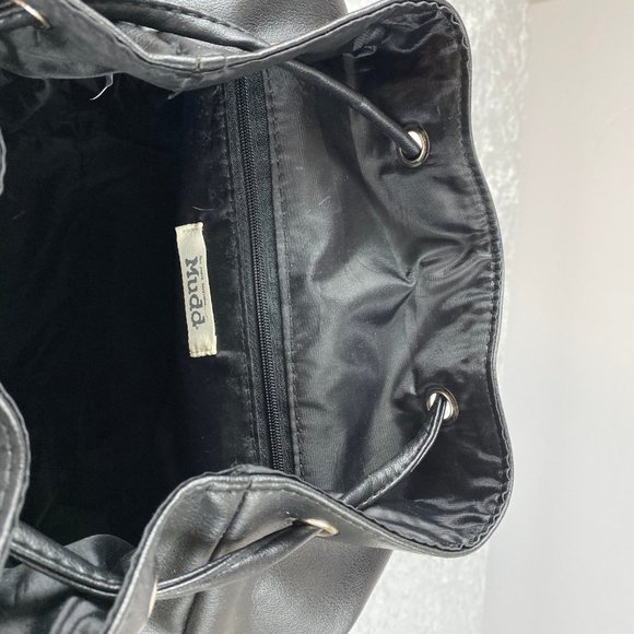 EUC Mudd Black Faux Leather Backpack - Used Twice! - Picture 8 of 8